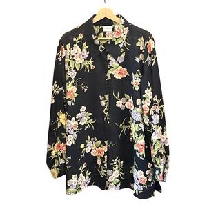 Vintage Villager Signature Floral Blouse Cottagecore Botanical Grandmacore